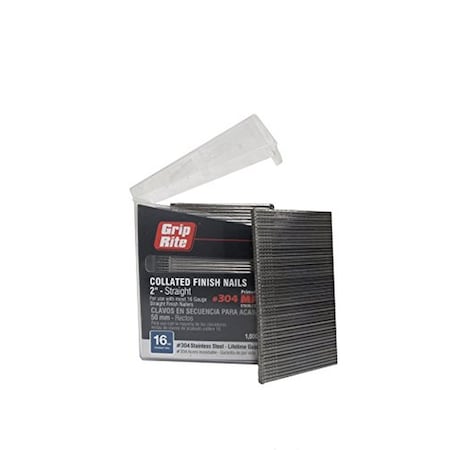 Grip-Rite Collated Finishing Nail, 2 in L, 16 ga, Straight MAXB64873